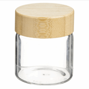 Kis üveg tároló (60 ml) – stílusos bambusz kupakkal